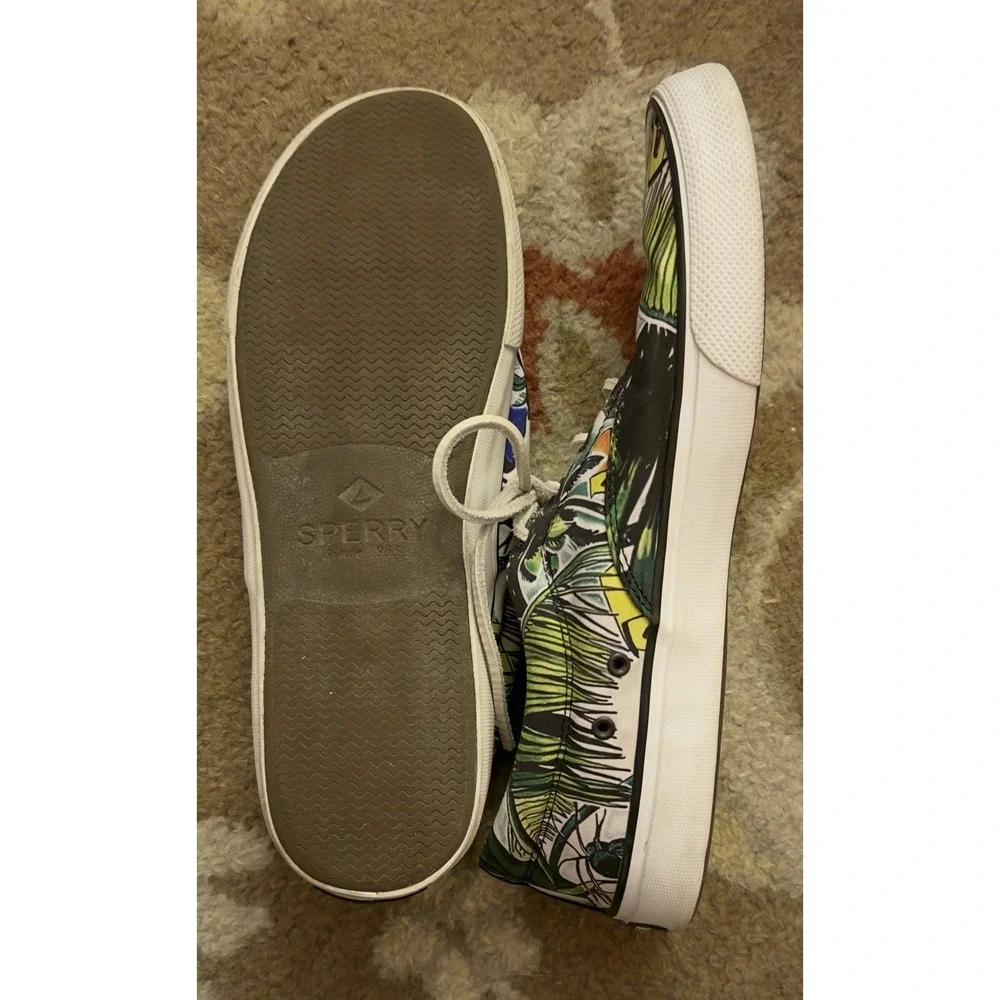 Sperry Striper II CVO -‎ Palm Print - Men's Size 10.5 22278  Resort Beach Cruise